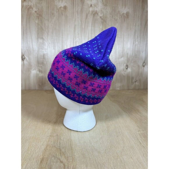 Columbia Unisex Wool Blend Hat Purple, Pink, Blue Ski Winter Cap RN 69724 - Picture 4 of 8